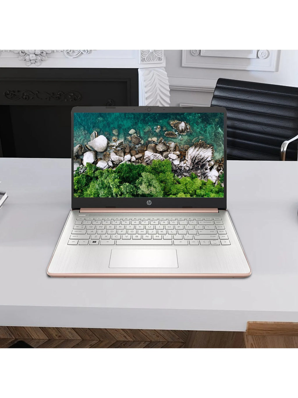 HP-14 "Business Laptop,Intel Celeron N4120,16GB RAM,384GB Armazenamento, 128GB eMMC + 256GB Cartão SD, 1 ano Escritório 365