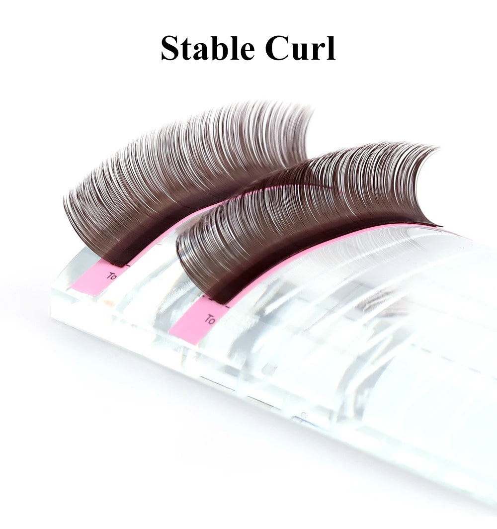 NAGARAKU Cílios Marrom Maquiagem Individual Cílios 16 Linhas Cor Marrom Alta Qualidade Super Macio Natural Mink Sintético