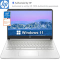 HP mais novo laptop empresarial de 14 ", Intel Celeron N4120, até 16 GB de RAM, 384 GB de armazenamento (128 GB eMMC + 256 GB Micro SD), 1 ano de escritório 365, prata
