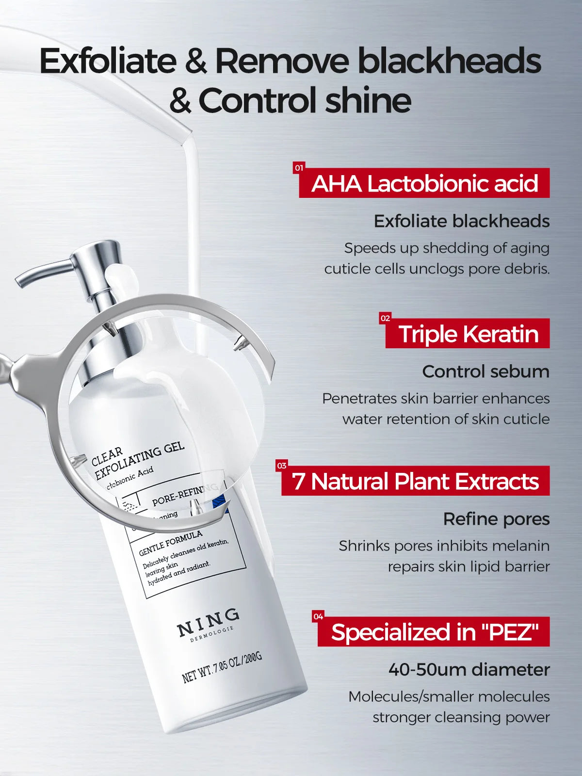 Conjunto de cuidados com a pele Tembusu Essence – Routina de 8 etapas com limpador de amino, máscara de argila, toner, soro de ácido salicílico, creme e tratamento para os olhos