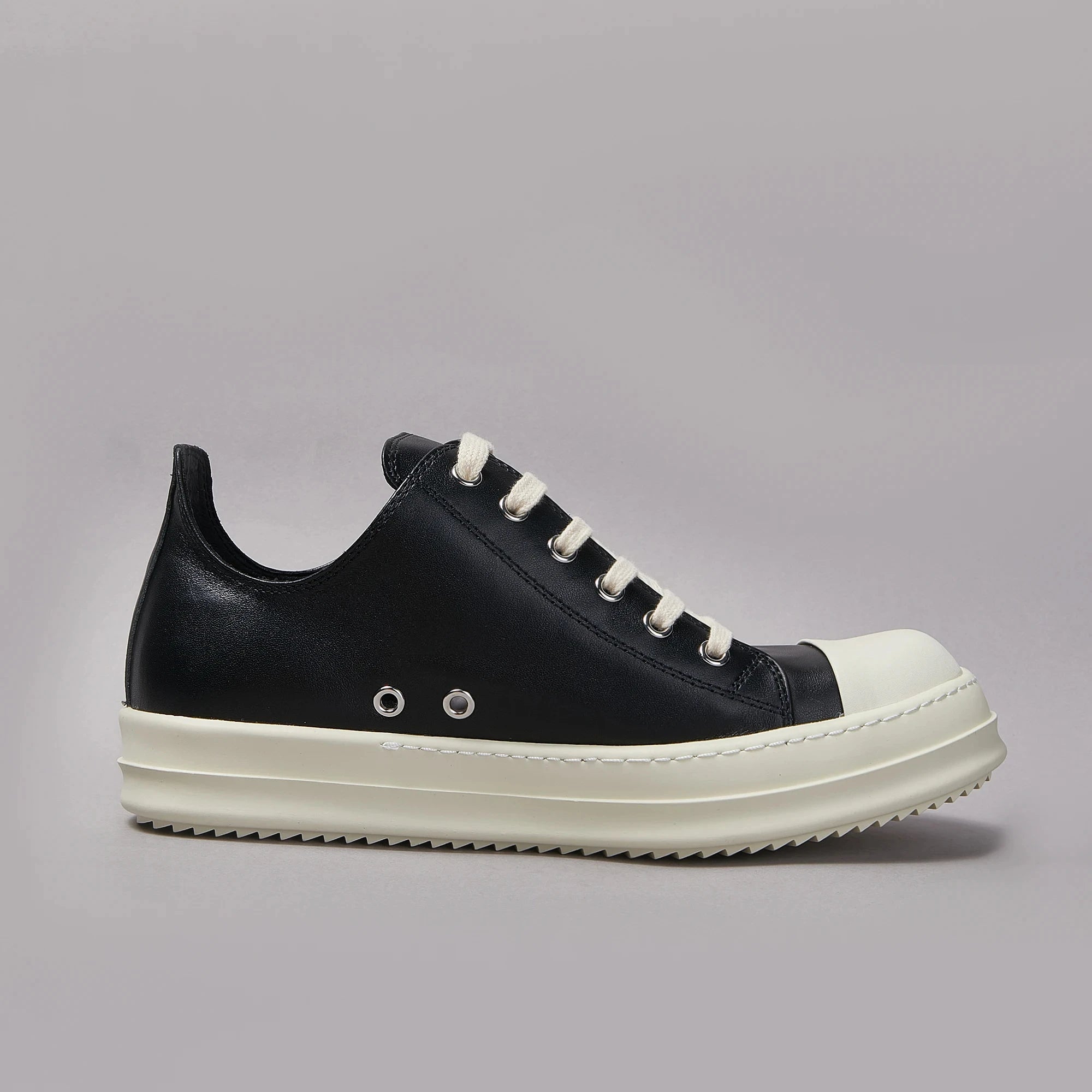 Men's Leather Sneakers Unisex Designer Retro Low-top Board Shoes Black Solid Leather Summer Shoes for Men Couple Shoes