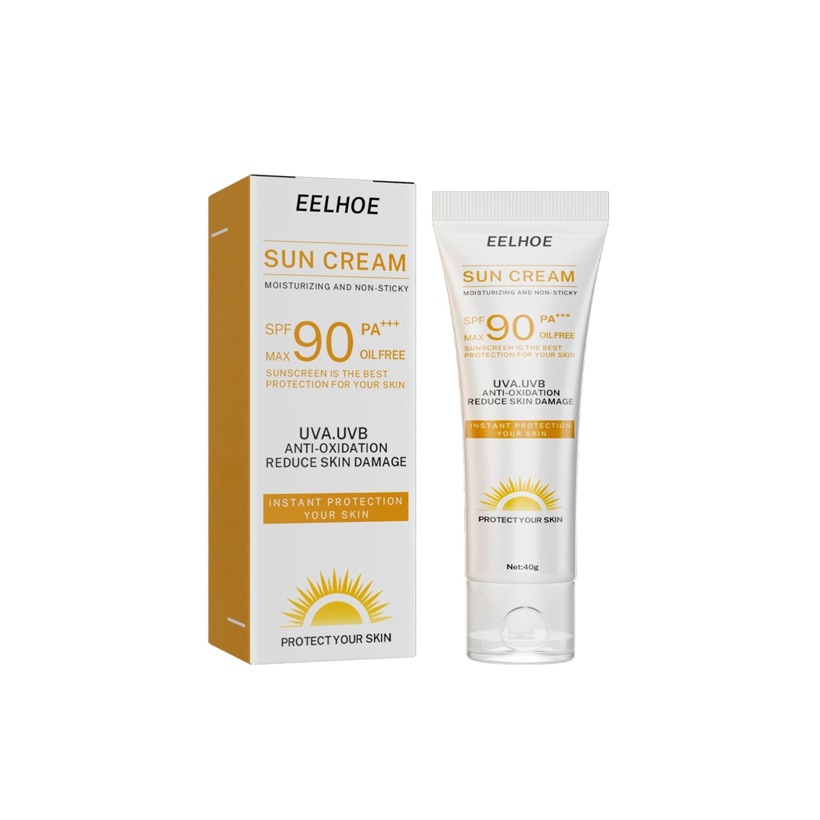 Creme protetor de isolamento, defesa física uv, reduz a pele, queimaduras solares, à prova de suor, não falso, branco, verão, creme hidratante refrescante
