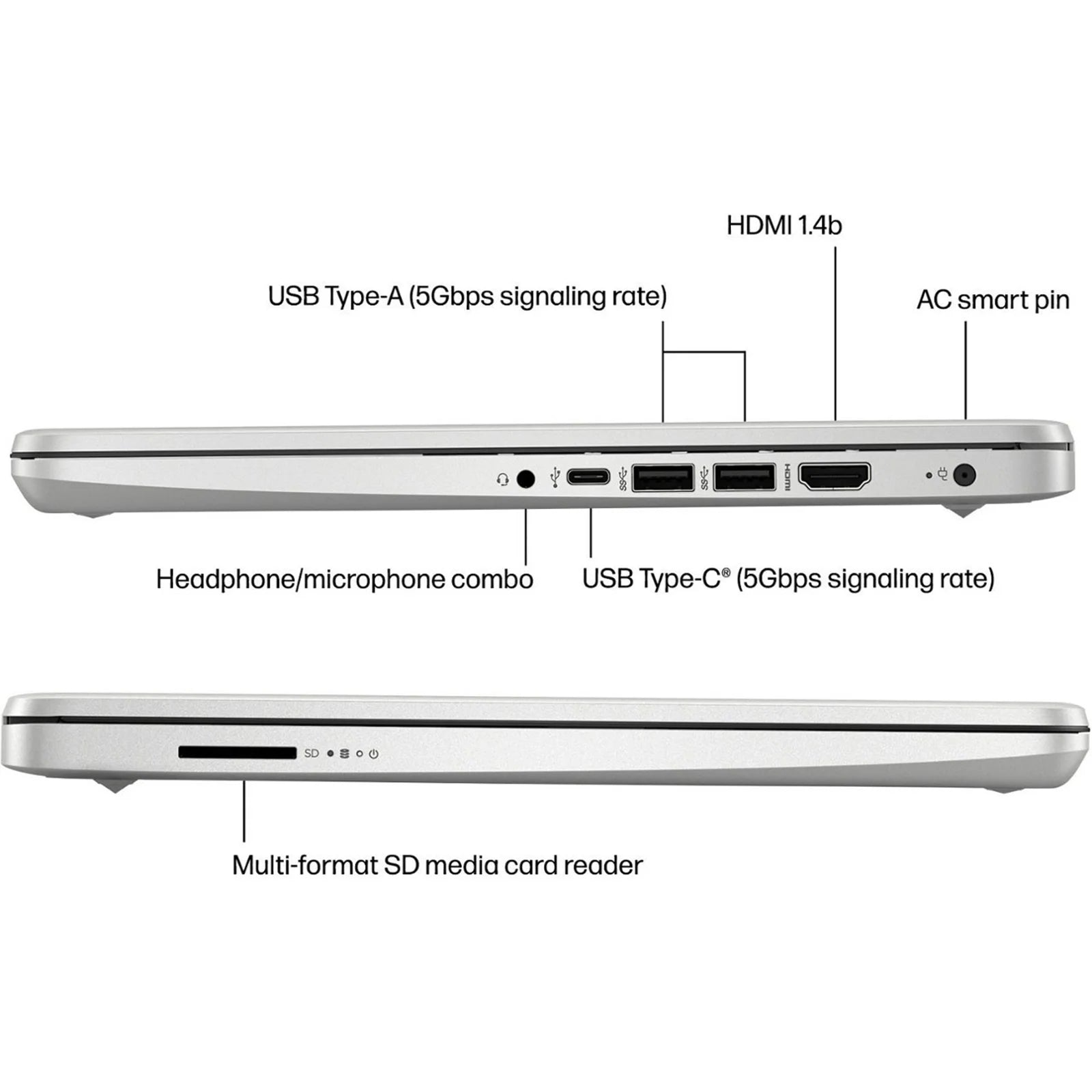 HP mais novo laptop empresarial de 14 ", Intel Celeron N4120, até 16 GB de RAM, 384 GB de armazenamento (128 GB eMMC + 256 GB Micro SD), 1 ano de escritório 365, prata