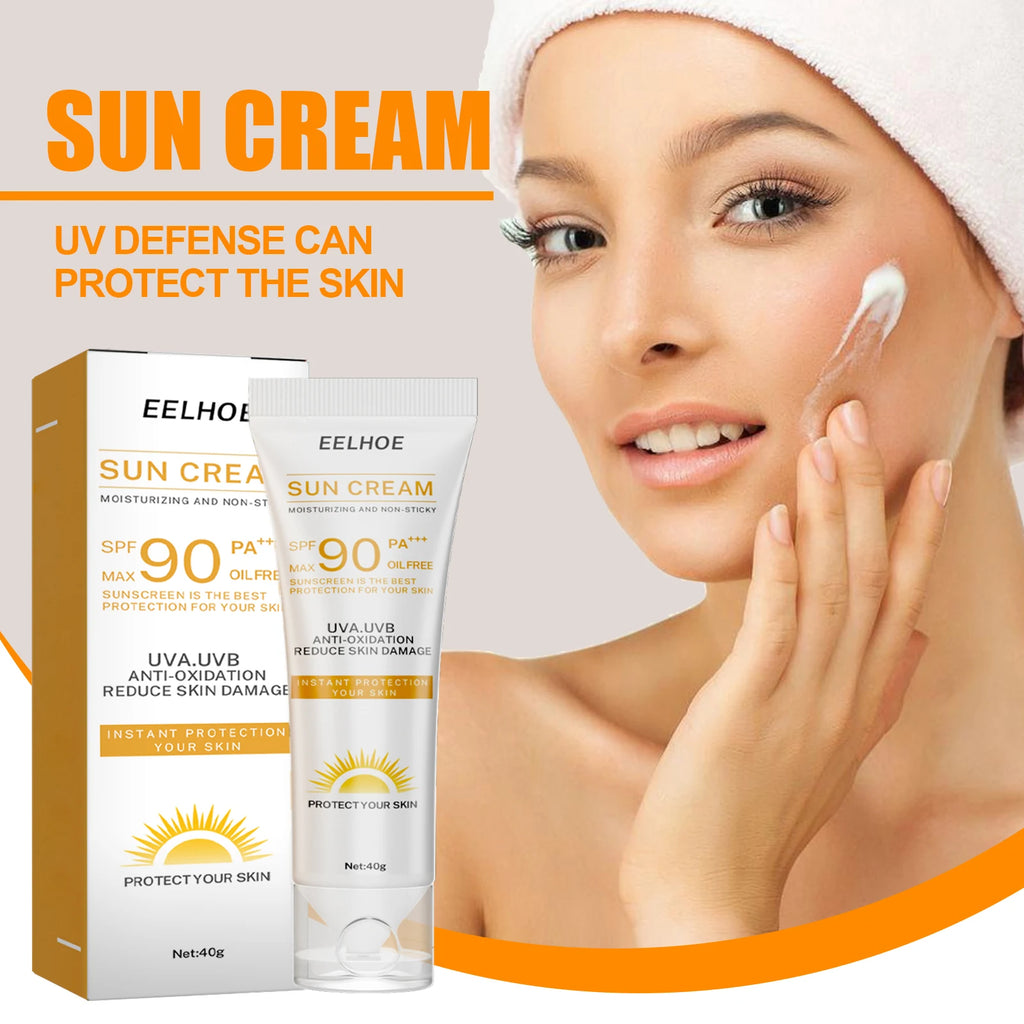 Creme protetor de isolamento, defesa física uv, reduz a pele, queimaduras solares, à prova de suor, não falso, branco, verão, creme hidratante refrescante