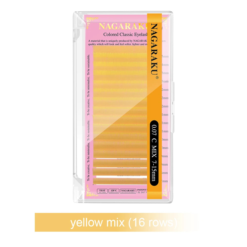 NAGARAKU Cor Cílios Maquiagem Maquiagem Mix de Maquiagem 7 ~ 15mm Marrom Escuro Marrom Claro Azul Roxo Cores Faux Cils Cílios Postiços Cilios