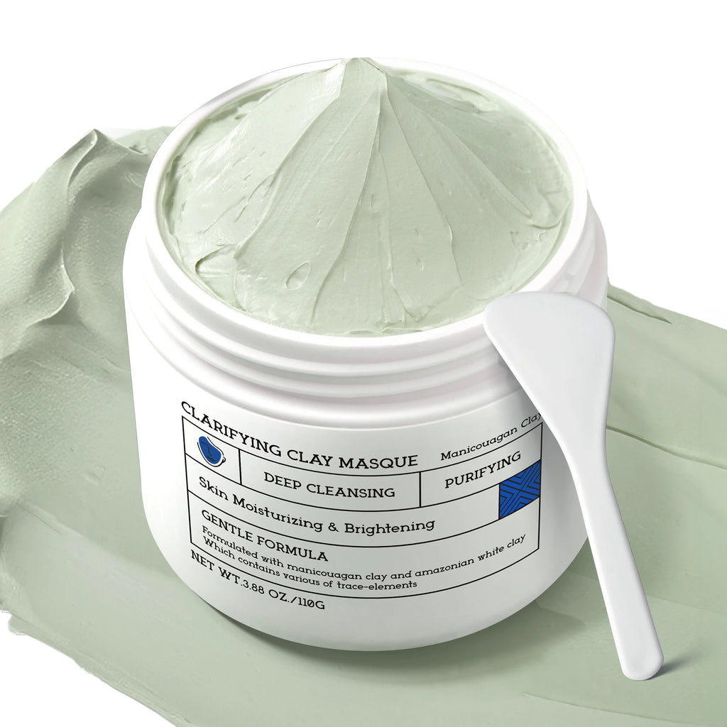 Conjunto de cuidados com a pele Tembusu Essence – Routina de 8 etapas com limpador de amino, máscara de argila, toner, soro de ácido salicílico, creme e tratamento para os olhos
