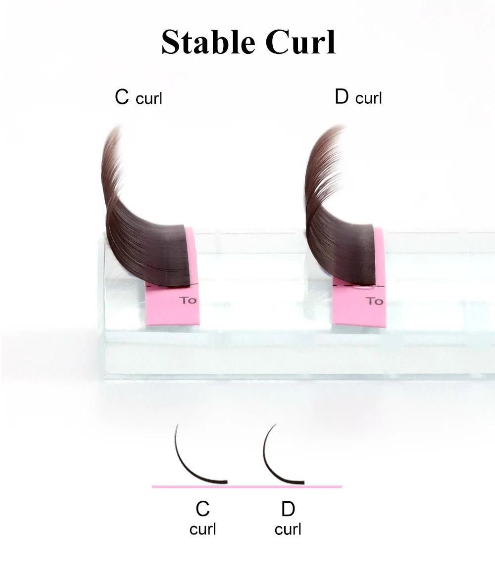 NAGARAKU Cílios Marrom Maquiagem Individual Cílios 16 Linhas Cor Marrom Alta Qualidade Super Macio Natural Mink Sintético