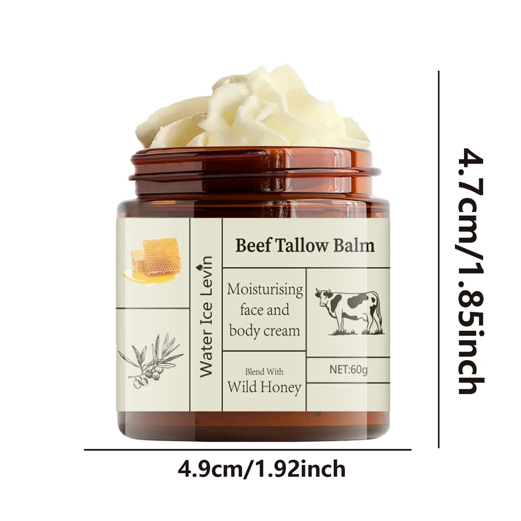 Creme de gordura de carne 60g, hidratante profundo, brilho, remoção de rugas, manteiga peluda, mel selvagem, loção corporal facial, cuidados com a pele, rico em vitaminas