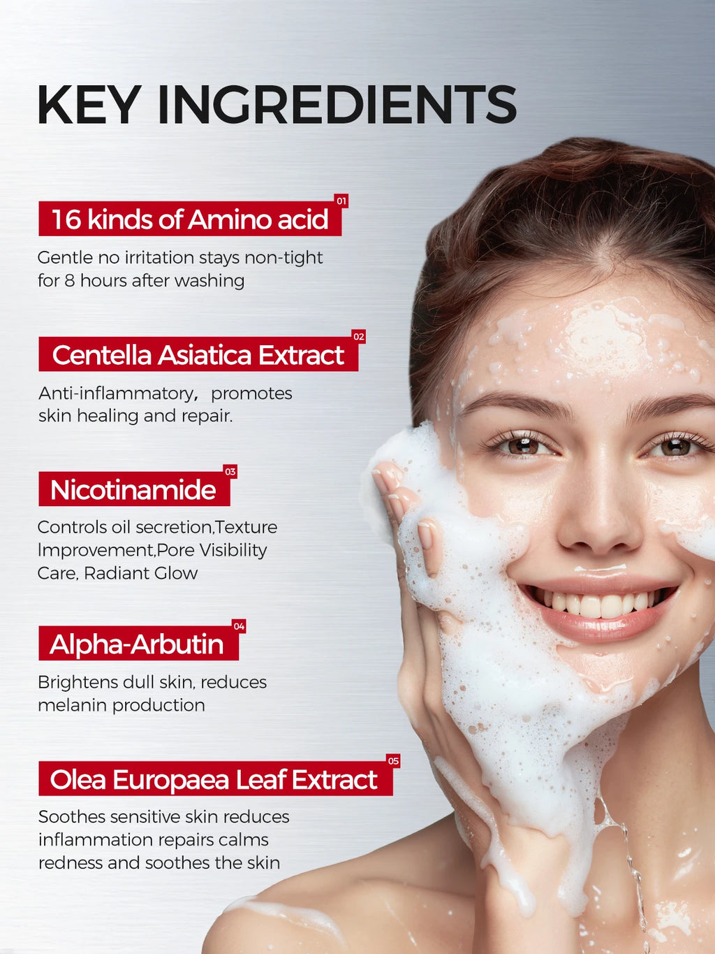 Conjunto de cuidados com a pele Tembusu Essence – Routina de 8 etapas com limpador de amino, máscara de argila, toner, soro de ácido salicílico, creme e tratamento para os olhos