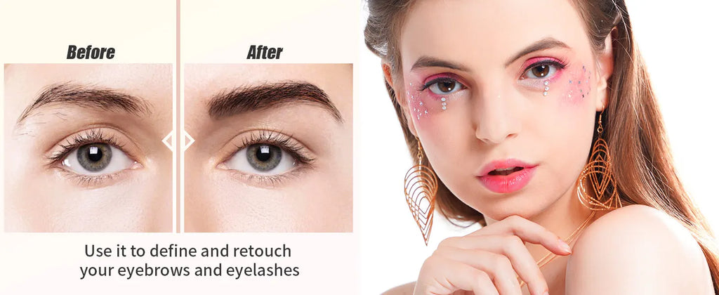 Docolor Pincel Profissional Duplo para Sobrancelhas e Delineador Angular – Design Preciso para Contorno Perfeito e Aplicação Suave – Vegano, Cruelty-Free e Ideal para Maquiagem de Olhos Impecável