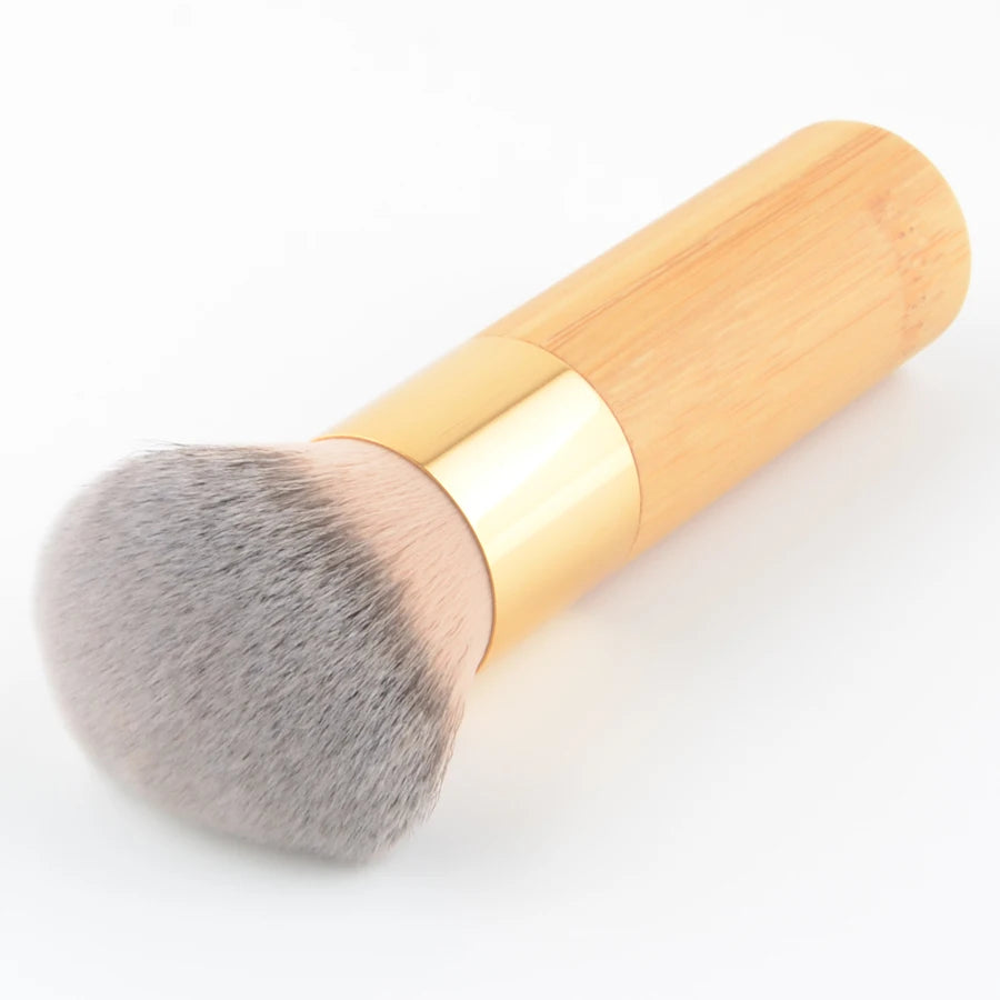 1pc super macio pó compõem pincéis fundação blush pincel de maquiagem sombra mistura contorno profissional alta qualidade bambu