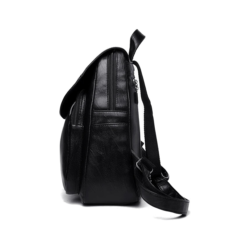Mochilas de couro vintage para mulheres, bolsa escolar para meninas, mochila de viagem para senhoras, mochila feminina de alta qualidade, nova