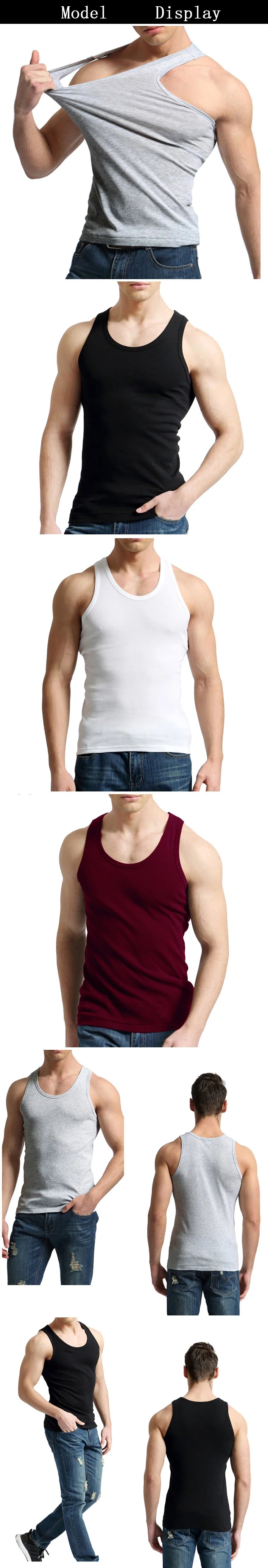 Regatas masculinas 100% algodão sólido colete masculino respirável sem mangas topos fino casual ginásio correndo confortável camiseta presente dos homens