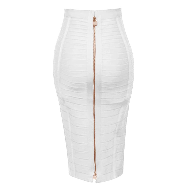 16 cores sexy sólido zíper laranja azul preto vermelho bandagem saia feminina elástica bodycon verão xl xxl lápis saias 58cm