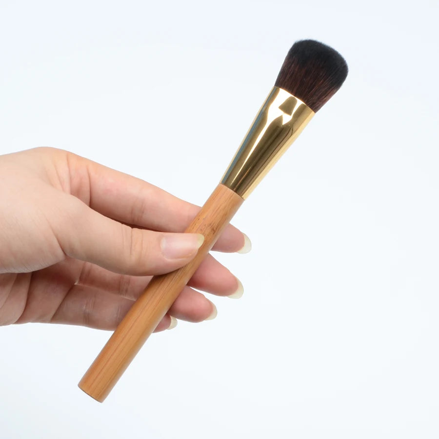 1pc super macio pó compõem pincéis fundação blush pincel de maquiagem sombra mistura contorno profissional alta qualidade bambu