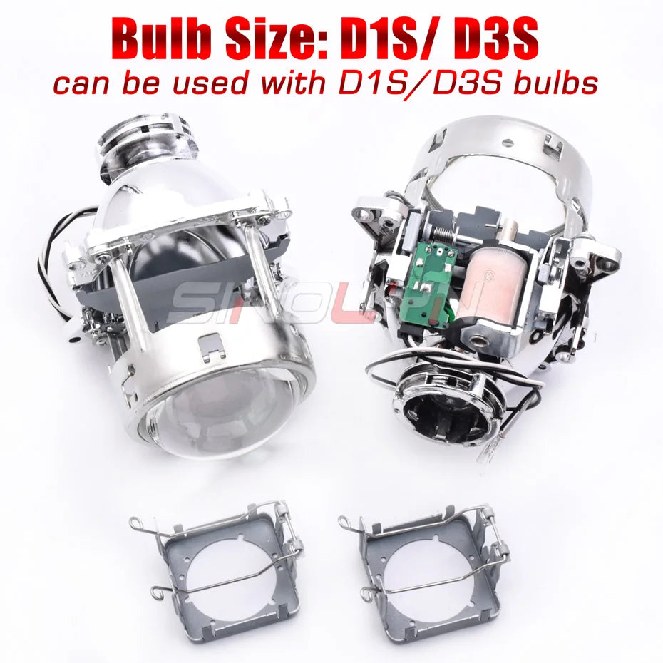 Sinolyn Bi Xenon Lentes Do Projetor Para BMW E46 M3 AL E90 E92/Audi A4 B8 A3/Benz W220 W203 /Volvo V50 D2S D1S Farol Substituir Kit Xeon Projetor Farol Carro Kit De Projetor Retrofit Lente Projetor