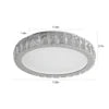 Crystal Flush Mount Ceiling Light Fixture, Dimmable LED Modern Close to Ceiling Light for Bedroom Kitchen Bathroom Dining Room