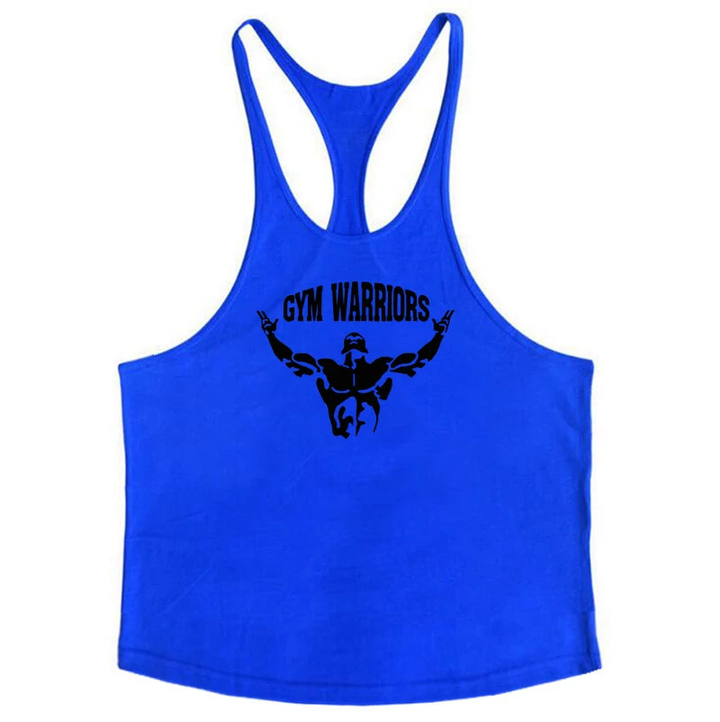 Camisa sem mangas masculina, camiseta de algodão para academia e musculação