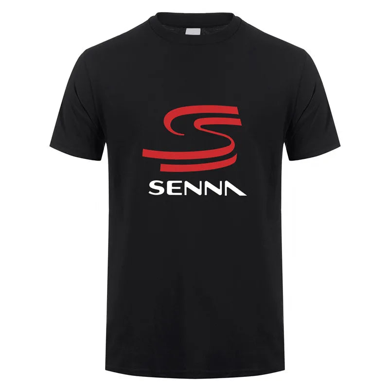 Novo herói ayrton senna t camisa masculina manga curta camisetas de algodão engraçado legal homem tshirt