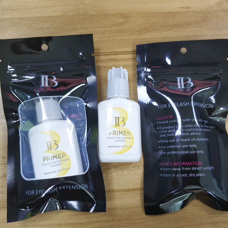Primer ibeauty de 15ml para aplicação de cola em extensões de cílios, produto profissional coreano, primer transparente, ferramenta de maquiagem, 10 frascos
