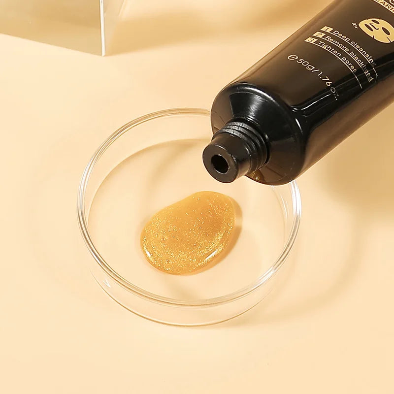 Máscara peel off de colágeno de caracol dourado 24k, reduz cravos, limpeza profunda, controle de óleo, encolher poros, hidratante, suave, cuidados com a pele do rosto