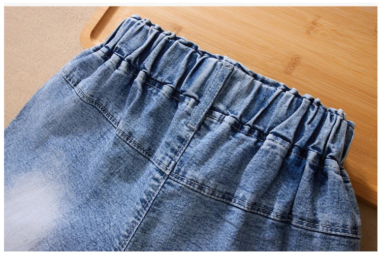 IENENS Roupas de verão para bebês meninas, shorts jeans, calças jeans, roupas infantis, calças curtas casuais para meninas, calças infantis