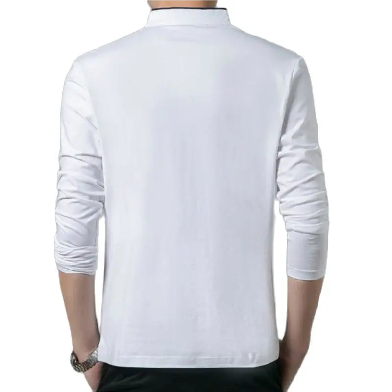 Venda quente 2026 primavera dos homens camiseta manga longa suporte básico blusa sólida camiseta topo casual algodão camiseta masculina