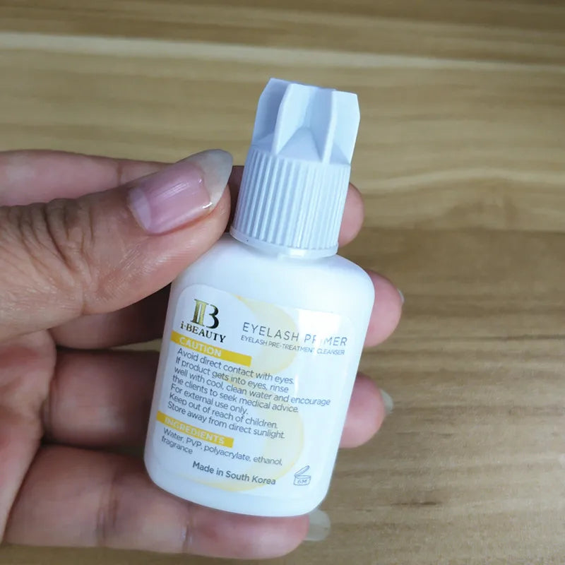 Primer ibeauty de 15ml para aplicação de cola em extensões de cílios, produto profissional coreano, primer transparente, ferramenta de maquiagem, 10 frascos