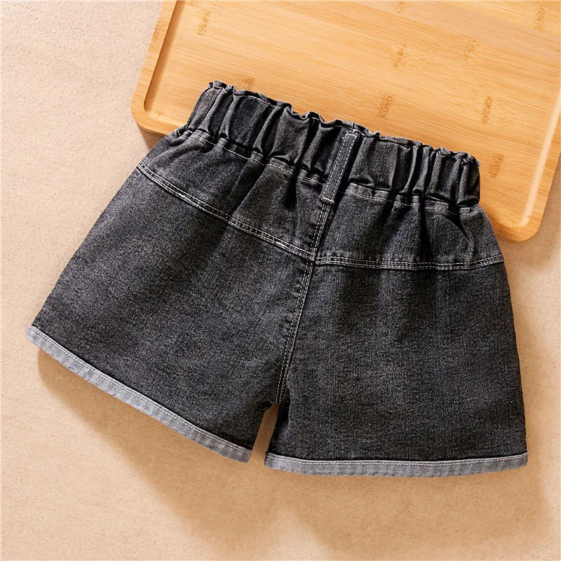 IENENS Roupas de verão para bebês meninas, shorts jeans, calças jeans, roupas infantis, calças curtas casuais para meninas, calças infantis