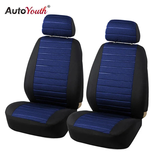 Capas de assento dianteiro AUTOYOUTH compatíveis com airbag, ajuste universal para a maioria dos carros e SUVs, acessórios para carros, capa de assento para Toyota, 3 cores