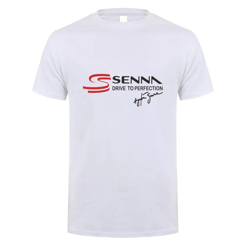 Novo herói ayrton senna t camisa masculina manga curta camisetas de algodão engraçado legal homem tshirt