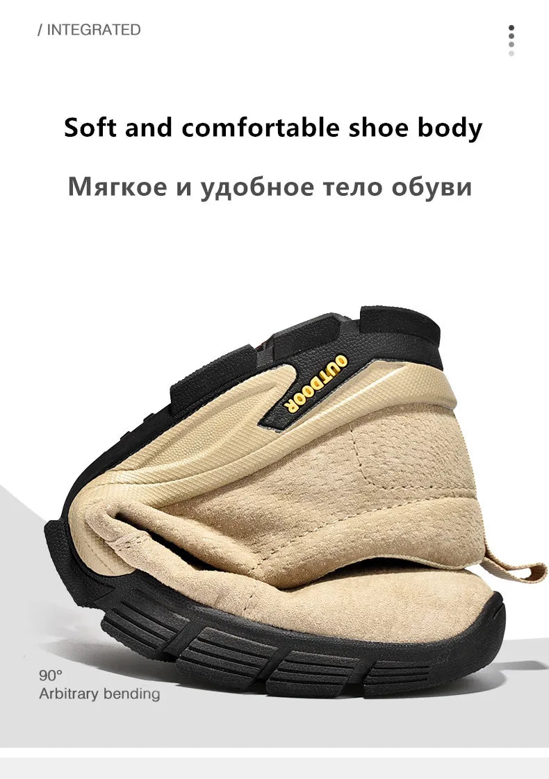 Sapatos masculinos de marca de couro genuíno sapatos casuais ao ar livre respirável tênis camurça original mocassins masculinos tênis
