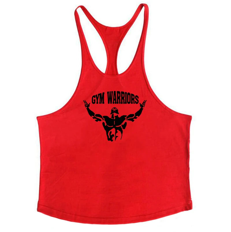 Camisa sem mangas masculina, camiseta de algodão para academia e musculação
