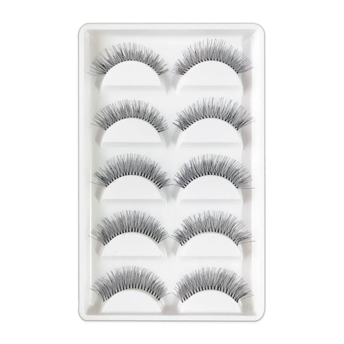 5 pares natural preto longo esparso cruz cílios postiços extensões de cílios ferramentas de maquiagem
