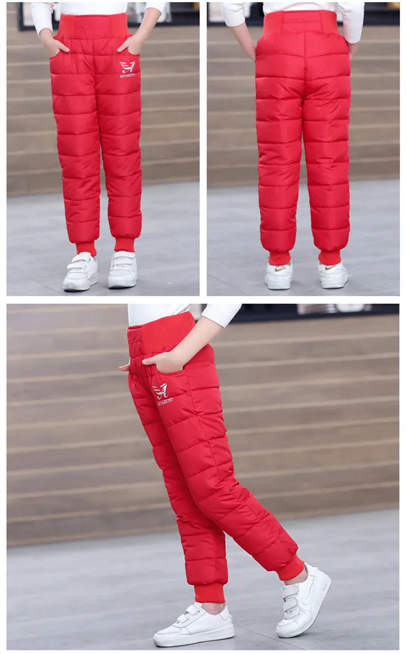 Calça de esqui de alta qualidade, Crianças, Inverno, Meninos, Meninas, Calça acolchoada para crianças, Meninas, 2022