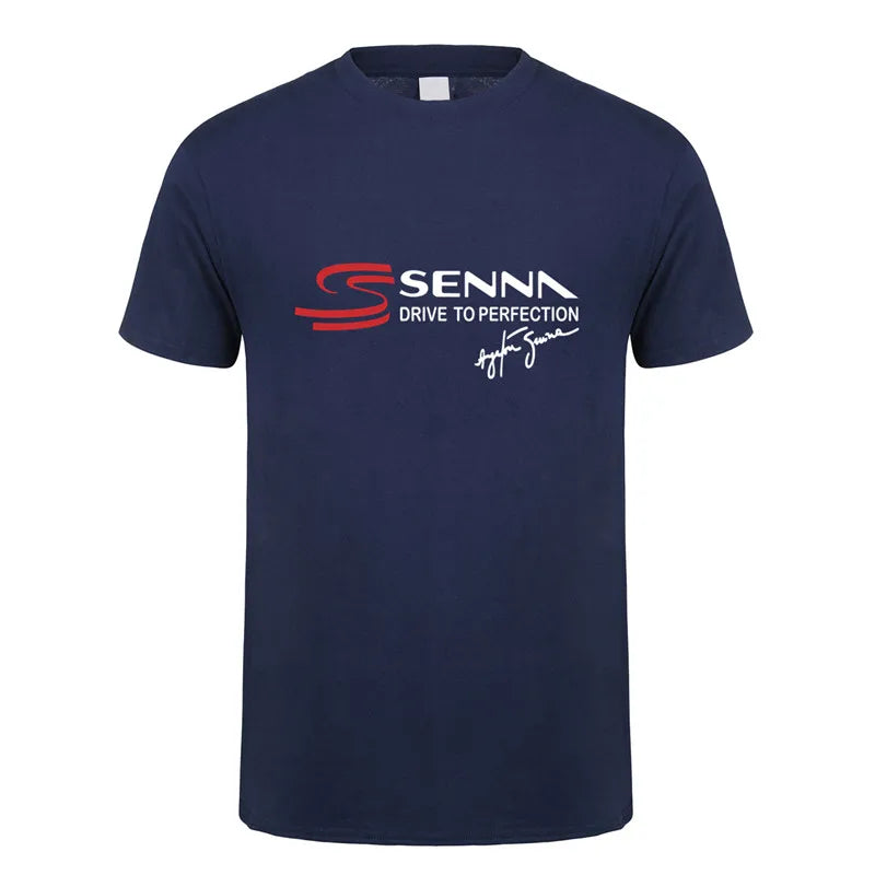 Novo herói ayrton senna t camisa masculina manga curta camisetas de algodão engraçado legal homem tshirt