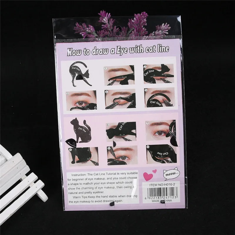 Lápis Delineador Líquido Dual End Black, Pro Impermeável, Maquiagem de Longa Duração, Eye Liner Pen, Linha Cat, Eye Stencils