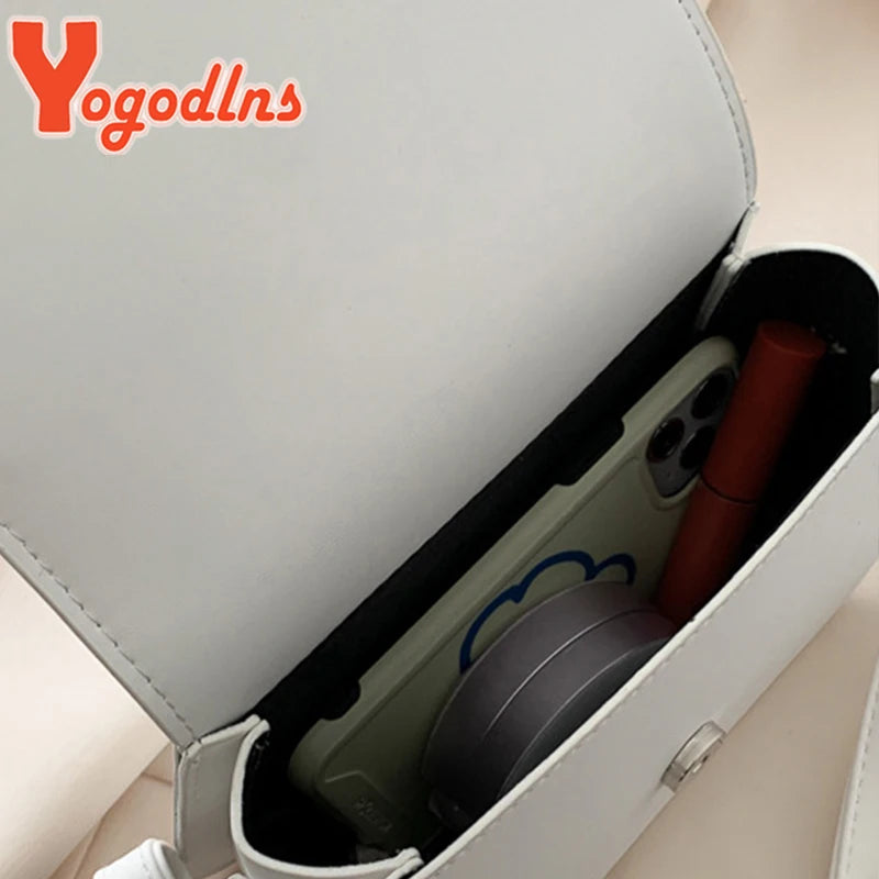 Yogodlns na moda sela bolsa de ombro feminina couro do plutônio crossbody saco simples cor sólida aleta saco do mensageiro designer bolsas bolsa