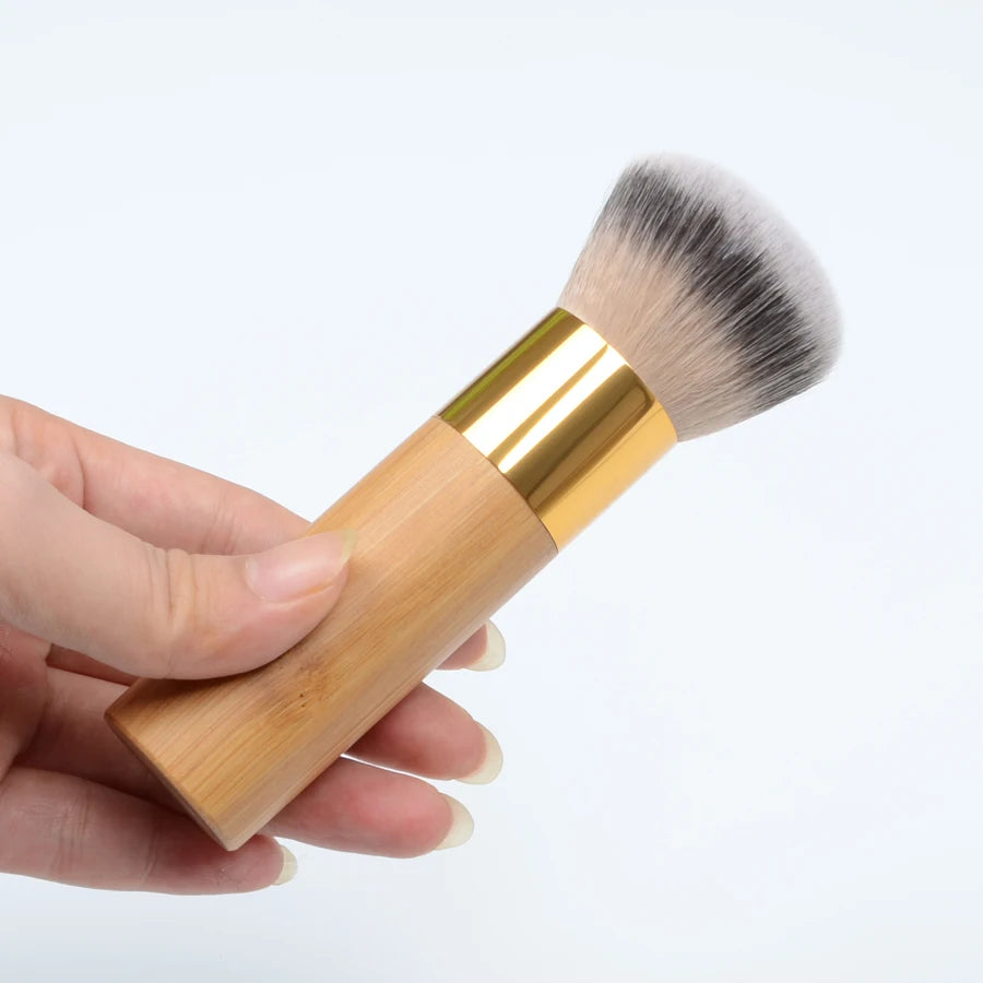 1pc super macio pó compõem pincéis fundação blush pincel de maquiagem sombra mistura contorno profissional alta qualidade bambu