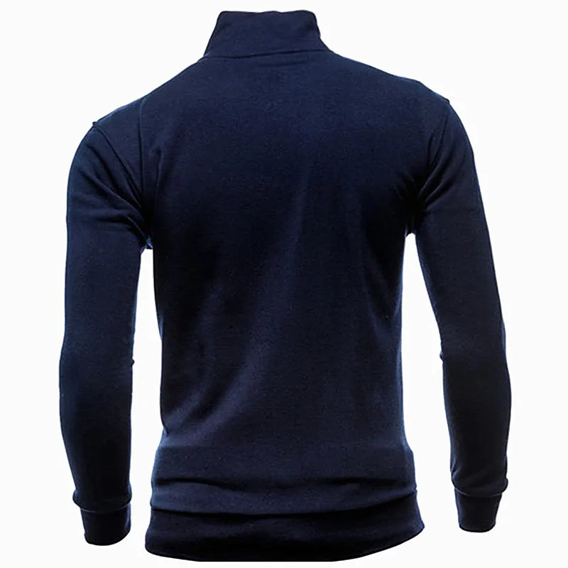MRMT 2026 Novo Moletom Masculino Sem Capuz com Zíper e Gola Alta para Homens