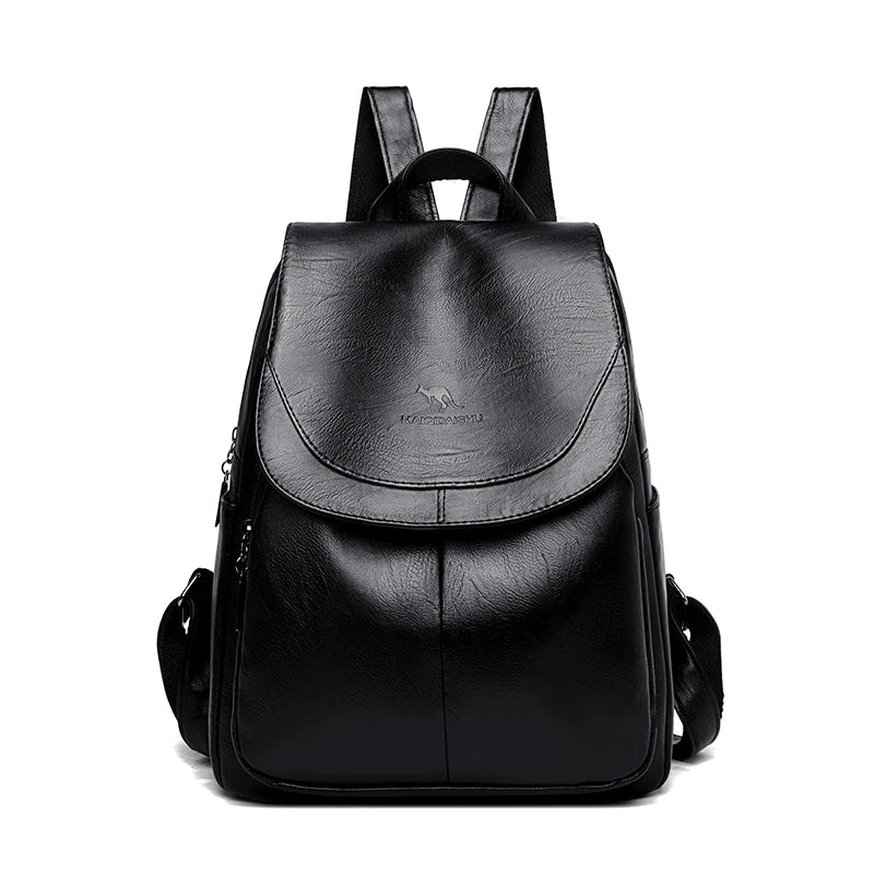 Mochilas de couro vintage para mulheres, bolsa escolar para meninas, mochila de viagem para senhoras, mochila feminina de alta qualidade, nova