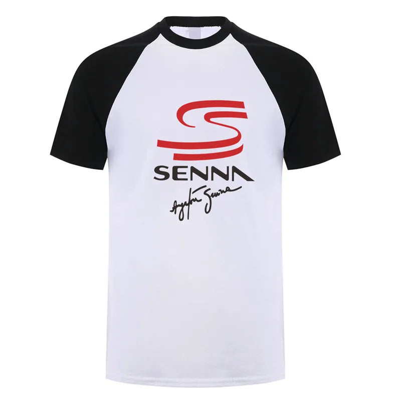 Novo herói ayrton senna t camisa masculina manga curta camisetas de algodão engraçado legal homem tshirt
