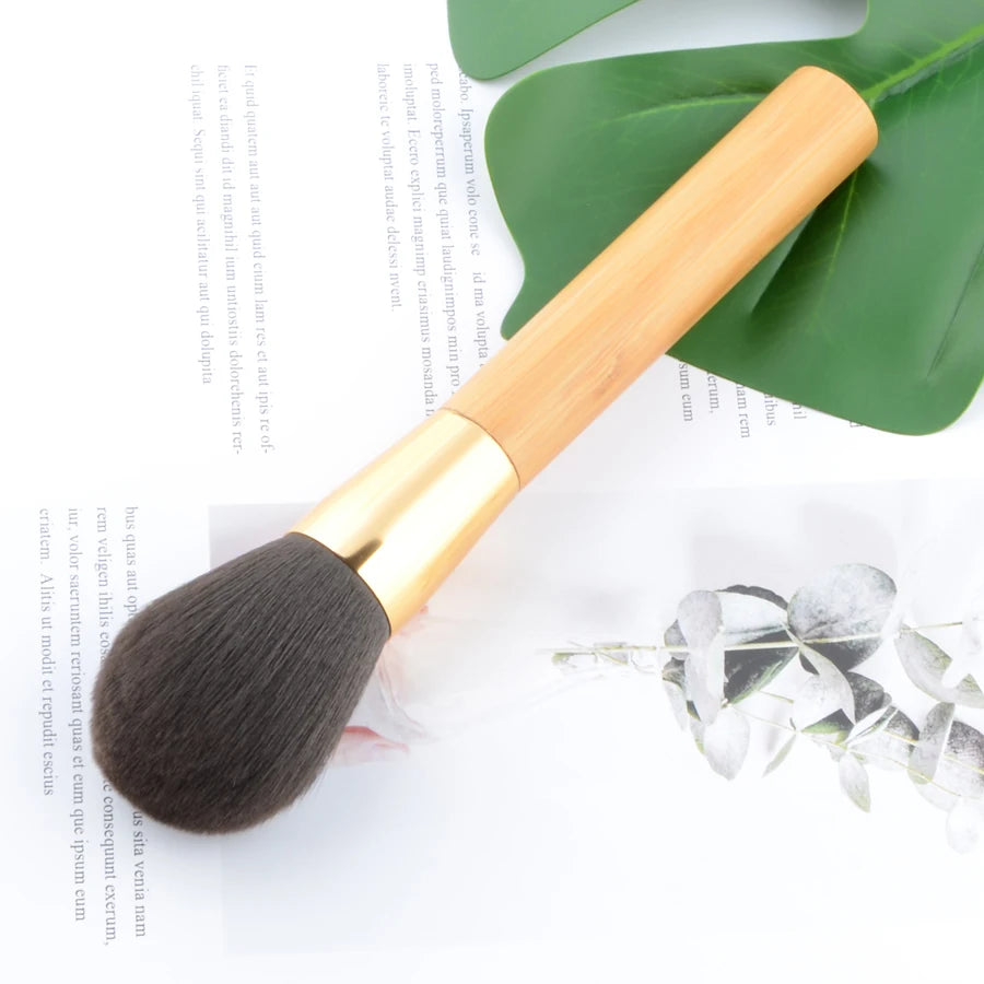 1pc super macio pó compõem pincéis fundação blush pincel de maquiagem sombra mistura contorno profissional alta qualidade bambu