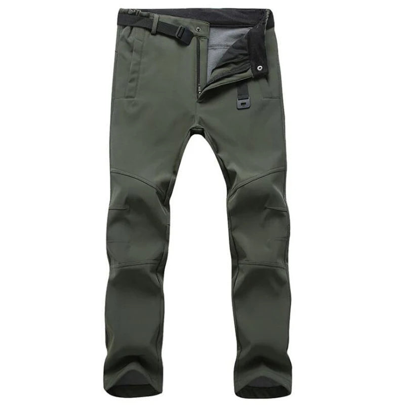 Estiramento calças à prova dwaterproof água dos homens casual inverno grosso quente velo pele de tubarão masculino blusão moletom dos homens calças táticas