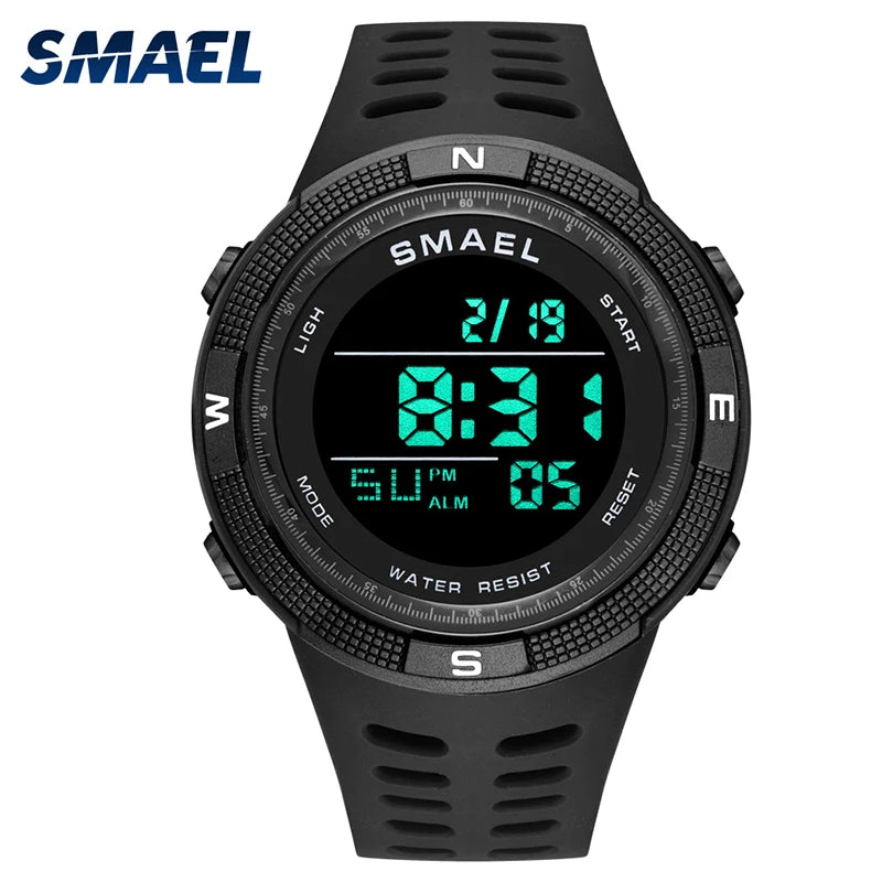 Relógios desportivos à prova dwaterproof água led digital relógio de volta luz alarme semana display cronômetro relógios de pulso 1915 relógio digital para homem