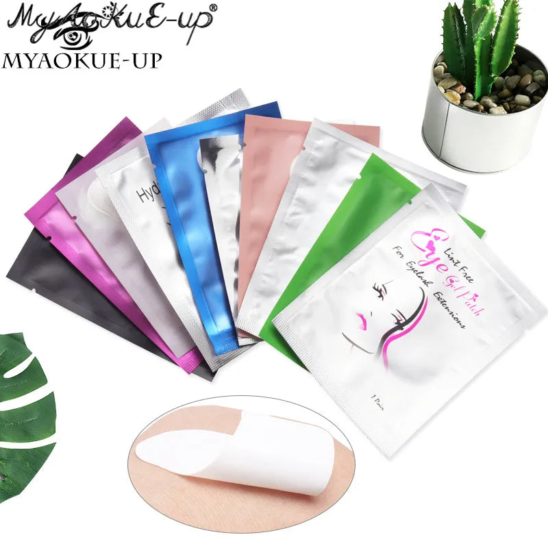 50 pares de remendo de extensão de cílios hidrogel almofada de olho gel adesivo de papel sob almofadas de olho remendos de cílios ferramenta de maquiagem suprimentos de beleza