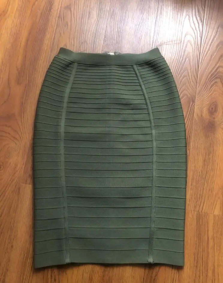 16 cores sexy sólido zíper laranja azul preto vermelho bandagem saia feminina elástica bodycon verão xl xxl lápis saias 58cm