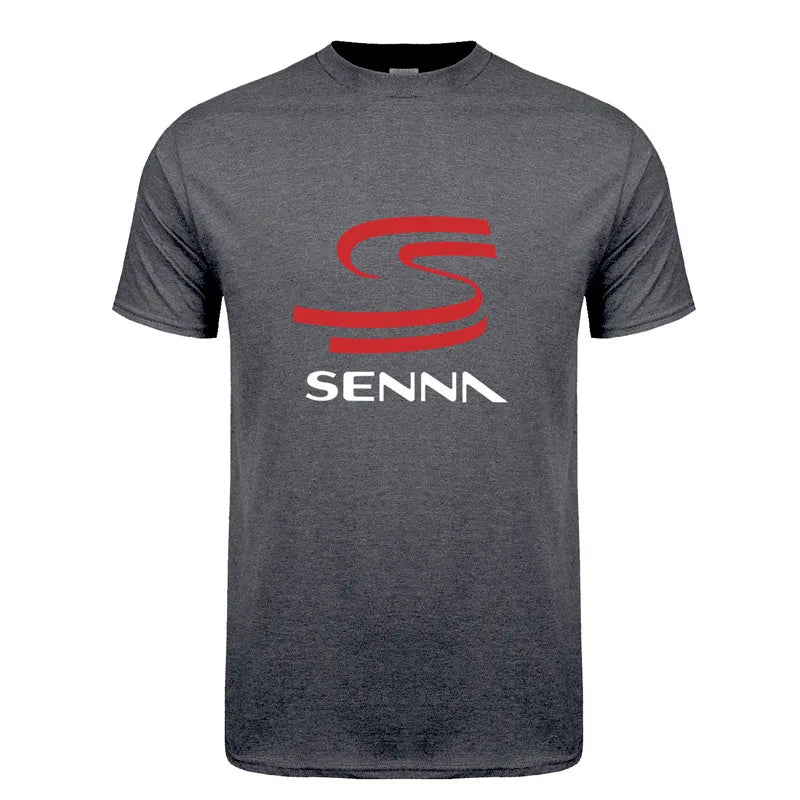 Novo herói ayrton senna t camisa masculina manga curta camisetas de algodão engraçado legal homem tshirt