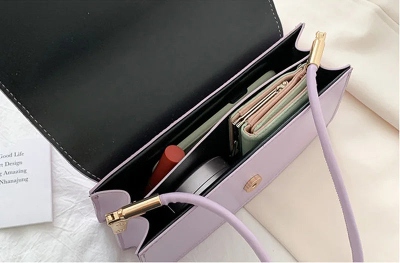 Pequena moda mensageiro saco para as mulheres novo design quadrado crossbody saco feminino couro do plutônio diário aleta bolsas de ombro bolsa