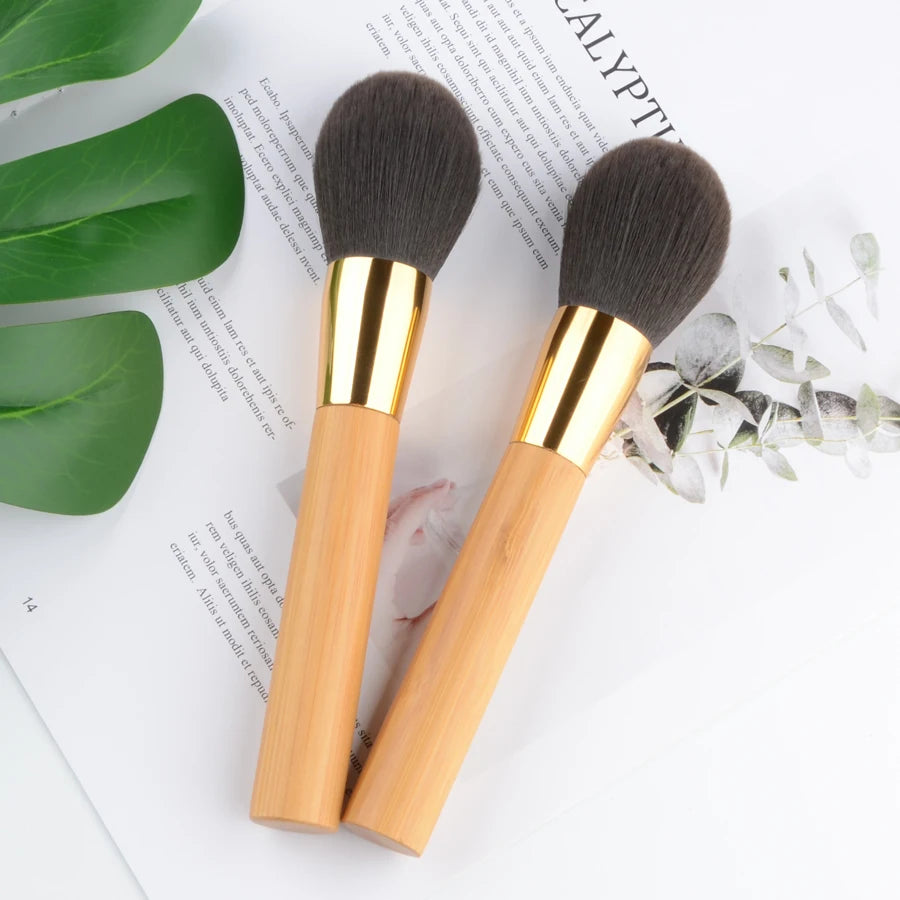 1pc super macio pó compõem pincéis fundação blush pincel de maquiagem sombra mistura contorno profissional alta qualidade bambu